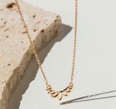 Dainty Pendant necklace, Brass 22k gold plated, Handmade jewelry